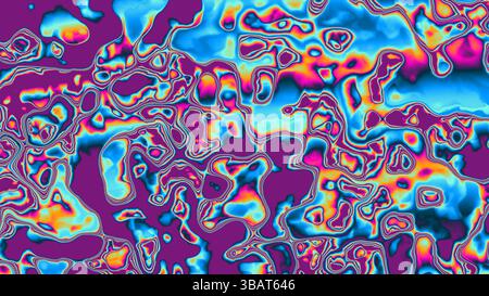 Glitch Pop Art Texture – lebendige Farbexplosion mit digitalem Rauschen und abstraktem Pixelmuster Stockfoto