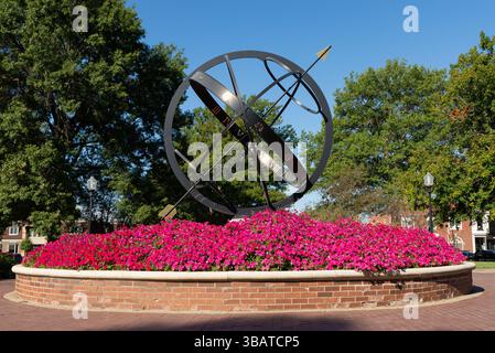 Pella, Iowa - USA - 17. September 2024: Central Park an einem wunderschönen Sommermorgen in Pella, Iowa, USA. Stockfoto