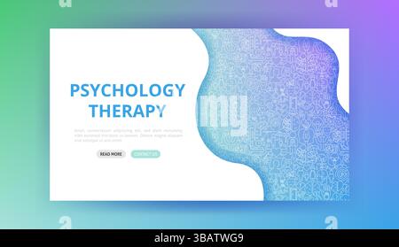 Landing-Page Für Psychologie-Therapie Stock Vektor