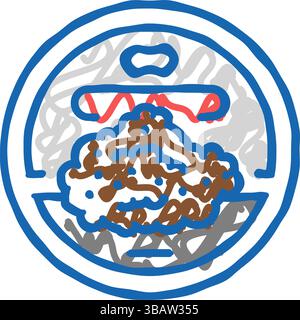 Snuff Tabak Nikotin Icon Doodle Illustration Stock Vektor