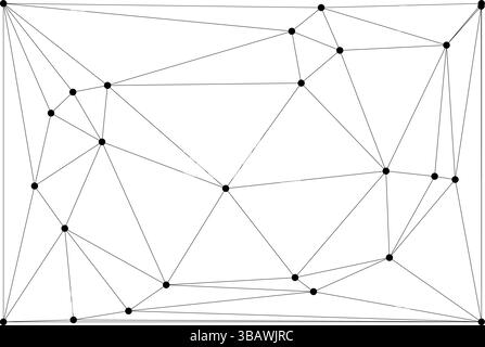 Hintergrund der globalen Netzwerkverbindung für Bannerdesign. Abstrakter Zeilenhintergrund mit verbindenden Punkten und Linien. Netzwerk, das Punktpolygon Social verbindet Stock Vektor