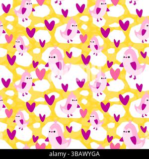 Nahtloses Pinguinmuster für Geschenkpapier und Stoffe sowie Bettwäsche und Kinderbekleidung und Neujahrsverpackungen sowie Noel Winter pac Stockfoto