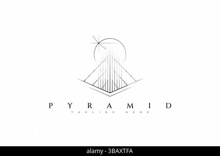 Pyramide Abstrakte Geometrische Logo-Illustration Spirituelles Zeichen Symbol Stock Vektor