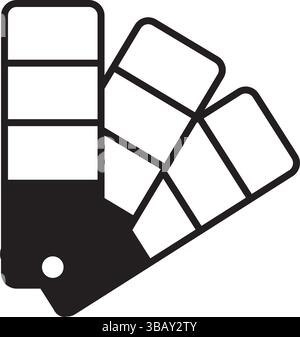 Graues Symbol für die Farbpalette isoliert auf weißem Hintergrund. Vektor Stock Vektor