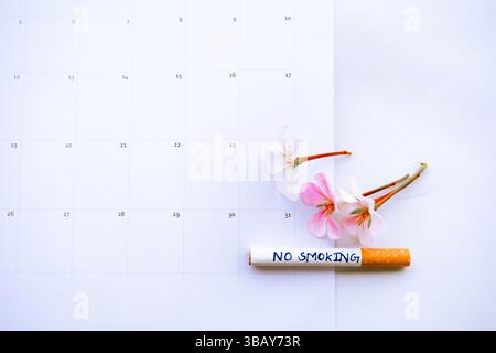 Werben Sie für eine rauchfreie Welt mit Grafiken für die Kampagnen „World No Smoking Day“, „World Lung Cancer Day“ und „World No Tobacco Free“. Stockfoto