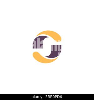 Design mit rundem Logo „Letter S“ Stock Vektor