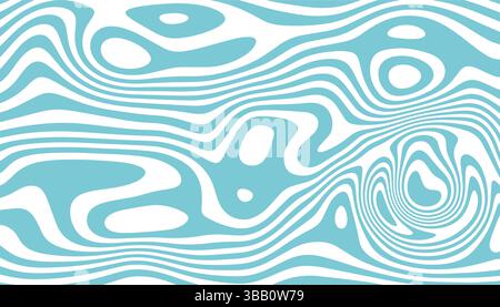 Moderner abstrakter Hintergrund mit horizontalen Fluidwellen. Harmonisch fließende Linien schaffen ein Gefühl der Ruhe und Bewegung, ideal für Print, digitale Medien, Stock Vektor