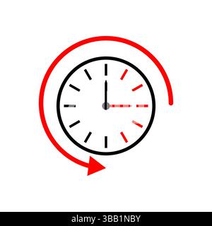 Deadline Clock Vektor Countdown Timer Alarmerinnerungsvektor isoliert Stock Vektor