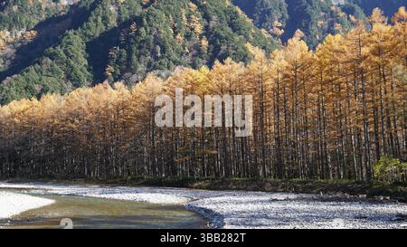 Atemberaubende Herbstlandschaften von Kamikochi, Nagano Stockfoto