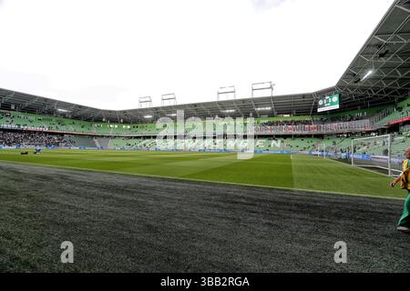 Groningen, Niederlande. Mai 2025. GRONINGEN, 14.05.2025, Stadion Euroborg, Dutch Eredivisie Football Saison 2024/2025. Spiel zwischen FC Groningen und Ajax. Stadionübersicht Credit: Pro Shots/Alamy Live News Stockfoto