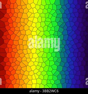 Naturschönheit bringt immer ein Lächeln - Buntglasregenbogen - Farbspektrum Stockfoto