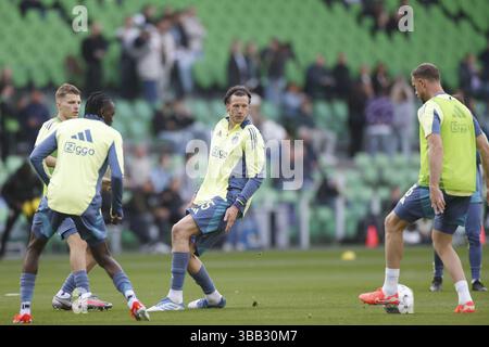 Groningen, Niederlande. Mai 2025. GRONINGEN, 14.05.2025, Stadion Euroborg, Dutch Eredivisie Football Saison 2024/2025. Spiel zwischen FC Groningen und Ajax. Wout Weghorst Credit: Pro Shots/Alamy Live News Stockfoto