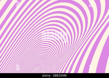 Groovige Wellenmuster in Orange und Beige erzeugen eine fließende optische Illusion. Moderner geometrischer Wellenmuster Hintergrund mit verzerrtem Fließen Stock Vektor