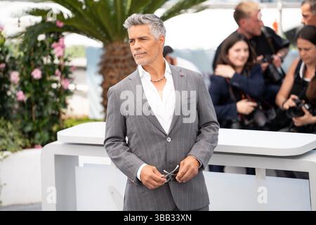 ESAI Morales nimmt am 14. Mai 2025 an der Fotokonferenz „Mission Impossible – The Final Reckoning“ beim 78. Filmfestival von Cannes im Palais des Festivals in Cannes Teil. (Foto: Luca Carlino/NurPhoto) Credit: NurPhoto SRL/Alamy Live News Stockfoto