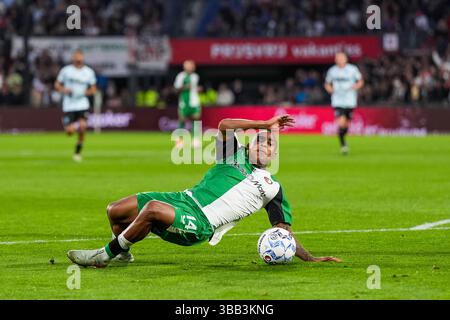 Rotterdam, Niederlande. Mai 2025. Rotterdam: Igor Paixao aus Feyenoord während der dreißigsten Runde der Eredivisie-Saison 2024/2025. Das Spiel findet am 14. Mai 2025 im Stadion Feijenoord de Kuip zwischen Feyenoord und RKC Waalwijk in Rotterdam statt. Credit: Box to Box Pictures/Alamy Live News Stockfoto