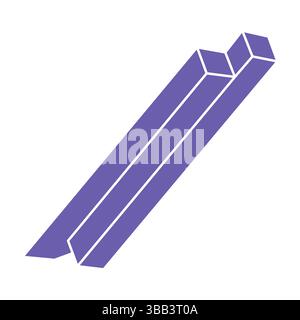 Unmögliche Formen, optische Illusion Logo, Vektor. Optische Kunstobjekte. Geometrische Figuren. Stock Vektor