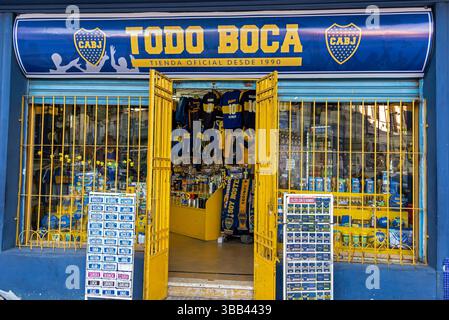 La Boca Viertel und seine bunten Straßen. Buenos Aires, Argentinien Stockfoto