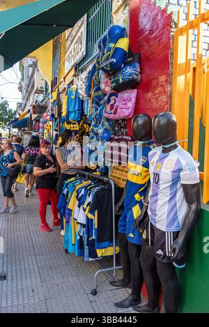 La Boca Viertel und seine bunten Straßen. Buenos Aires, Argentinien Stockfoto