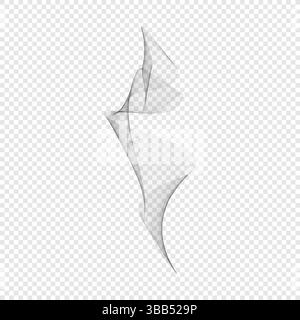Rauchpaket Schwarzer isolierter Zigarettendampf. Dampfdurchlässiger Effekt. Dampf auf weißem Hintergrund. Vektorwicklungsabzug EPS-Illustration Stock Vektor