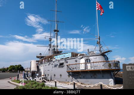 Yokosuka, Japan - 07.25.2024 - Mikasa Historic Memorial Kriegsschiff Stockfoto