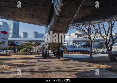 Seoul, Südkorea. 10. Januar 2020: Boden des Rumpfes des B-52 Bombers am Korean war Memorial Stockfoto