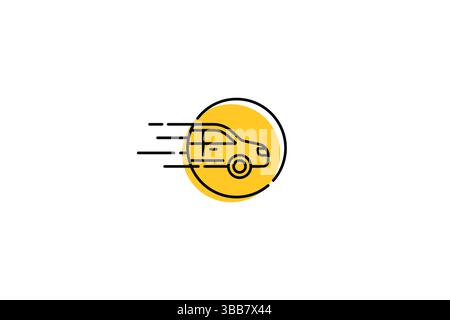 Schnelles Fahrverhalten der Fahrzeugleistung – Geschäftslogo für Fahrzeugservice und -Reparatur Stock Vektor Schnelles Fahrverhalten der Fahrzeugleistung – Geschäftslogo für Fahrzeugservice und -Reparatur Stock Vektor