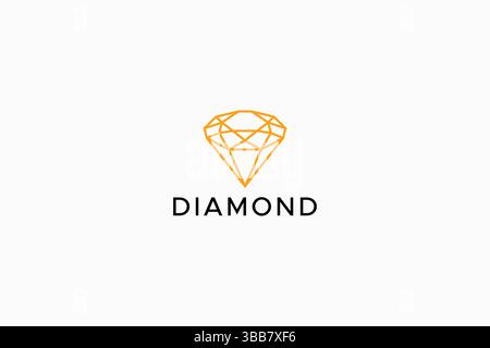 Diamant Edelstein Kristall Business Schmuck und Fashion elegant Beauty Logo Stock Vektor