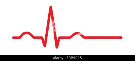 EKG-Herzschlaglinie. Herzschlaglinie. Symbol für Vektorabbildung. Stock Vektor