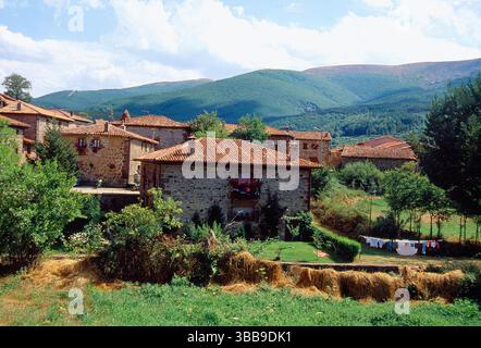 Übersicht. Pineda de la Sierra, Provinz Burgos, Castilla Leon, Spanien. Stockfoto