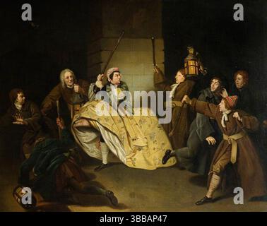 Johann Zoffany (1733–1810): David Garrick als Sir John Brute in Vanbrughs „die provozierte Frau“ – OP607 – Wolverhampton Art Gallery Stockfoto