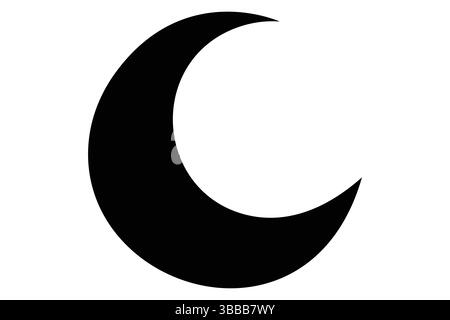 Mondsichel-Symbol. Mond-Symbol. Illustration des Mondsilhouettenvektors Stock Vektor