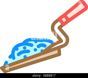Kelle Zement Farbe Symbol Vektor Illustration Stock Vektor