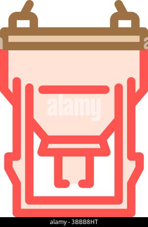 Illustration des Symbols für die Farbe des Eimers Stock Vektor