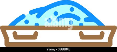 Puder Zement Farbe Symbol Vektor Illustration Stock Vektor