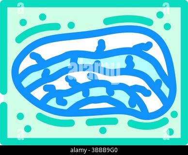 Kalksteinbruch Zementproduktion Farbe Symbol Vektor Illustration Stock Vektor