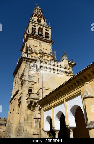 Glockenturm der Mezquita, Cordoba, Andalusien, Spanien. Stockfoto