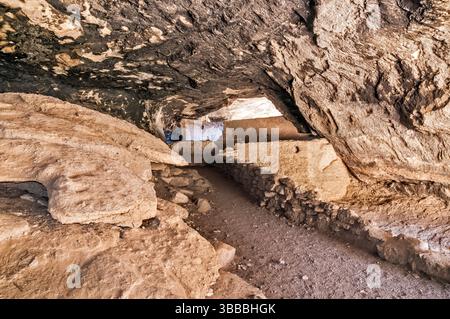Gebäude in Cave 3, Gila Cliff Dwellings National Monument, New Mexico, USA Stockfoto