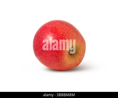 Einzelner roter frischer Apfel isoliert. Rosa Damenapfel. Stockfoto