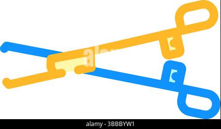 Pinzettenchirurg Farbe Symbol Vektor Illustration Stock Vektor