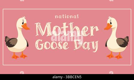 Nationale Mutter Gänsetag minimalistische flache Vektor-Illustration. Stock Vektor