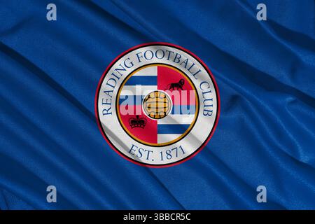 Pringsewu, lampung 25. Mai 2025; selektiver Fokus auf Lesen des Fußballklubs in der efl Liga 1 Meisterschaft, 3D-Illustration Stockfoto