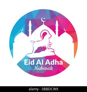 EID al Adha Vector Template. EID Al Adha Mubarak Logo Vorlage. Stock Vektor