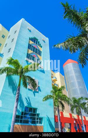 Art déco-Gebäude an der Washington Avenue, South Beach, Miami, Florida, USA Stockfoto