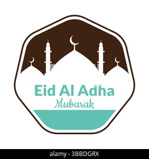 EID al Adha Vector Template. EID Al Adha Mubarak Logo Vorlage. Stock Vektor