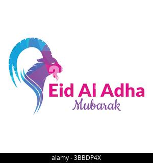 EID al Adha Vector Template. EID Al Adha Mubarak Logo Vorlage. Stock Vektor