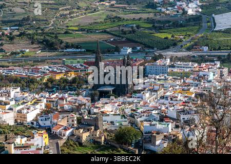 Blick vom Mirador de Arucas auf Gran Canaria, Kanarischen Inseln, Spanien Stockfoto