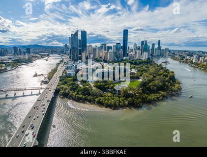 Luftaufnahme der Stadt Brisbane in Australien Stockfoto