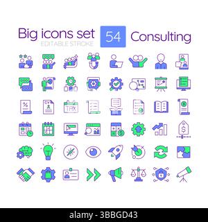 Farbsymbole für Beratungslinien Stock Vektor