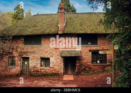 Cottage für Wildhüter Cockington in der Nähe von Torquay, Torbay, South Devon, Südwestengland. Stockfoto