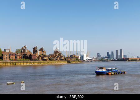 Themse in Greenwich, London, England, Großbritannien Stockfoto